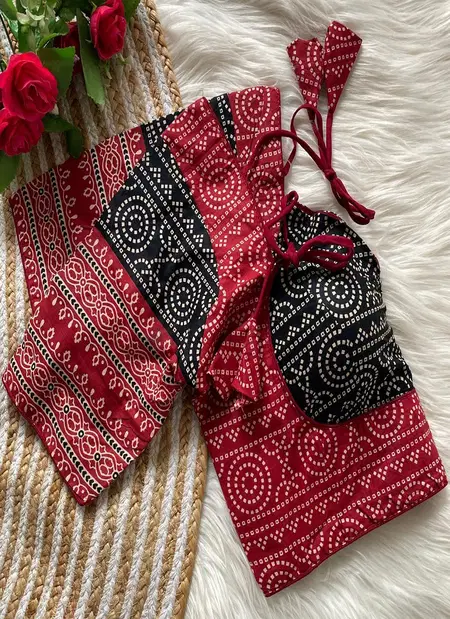 Mumtaz121 Pure Ajrakh Print Cotton Blouse Wholesale Clothing Ditributors In India